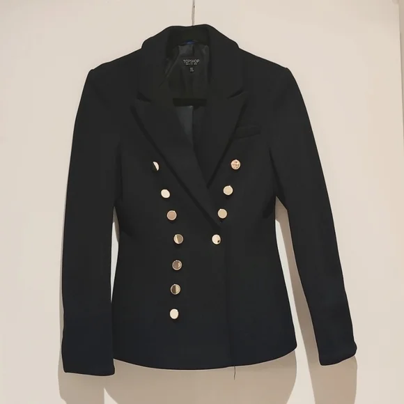 Topshop black cheap blazer